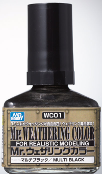 Mr Hobby Mr. Weathering Color - Multi Black | 4973028928853