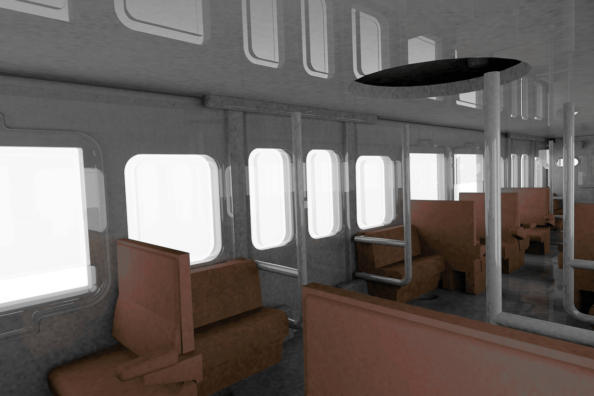 Semi-cross seat interior set A (brown)