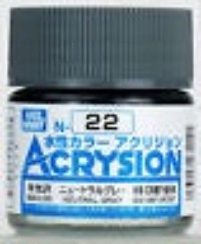Mr Hobby Acrysion N22 - Neutral Gray (USAF-Army/Aircraft) | 4973028034141