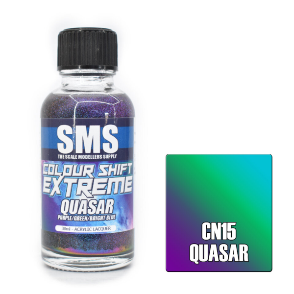 The Scale Modellers Supply (SMS) Colour Shift Extreme QUASAR (PURPLE/GREEN/BRIGHT BLUE) 30ml | 744109798900