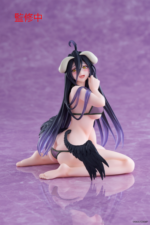 TAITO Overlord Desktop Cute Figure - Albedo (Swimsuit Ver.) Renewal Edition | 0840342403080