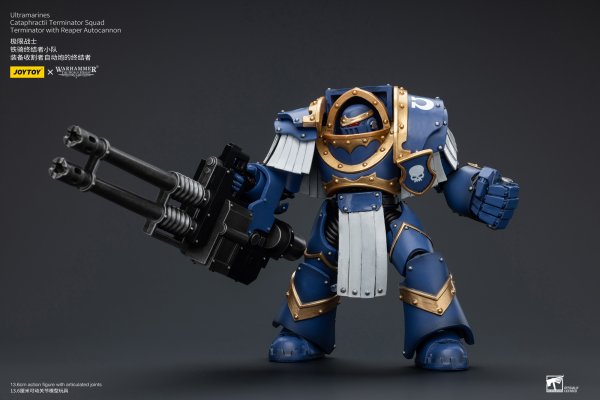 JOYTOY Ultramarines Cataphractii Terminator Squad Terminator with Reaper Autocannon | 6973130377486