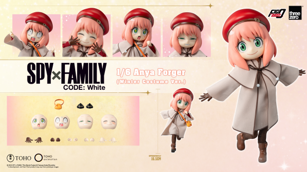threezero SPY×FAMILY CODE: White - FigZero 1/6 Anya Forger (Winter Costume Ver.) | 4895250811218
