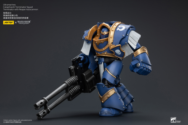 JOYTOY Ultramarines Cataphractii Terminator Squad Terminator with Reaper Autocannon | 6973130377486