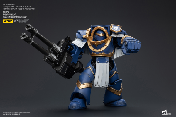 JOYTOY Ultramarines Cataphractii Terminator Squad Terminator with Reaper Autocannon | 6973130377486