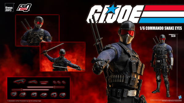 threezero G.I. Joe - FigZero 1/6 Commando Snake Eyes | 4895250811317