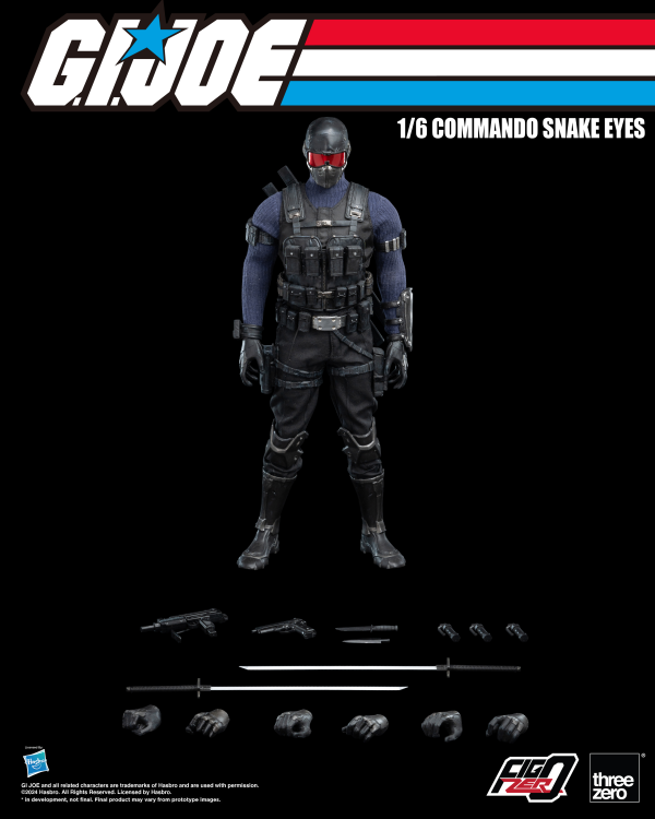 threezero G.I. Joe - FigZero 1/6 Commando Snake Eyes | 4895250811317