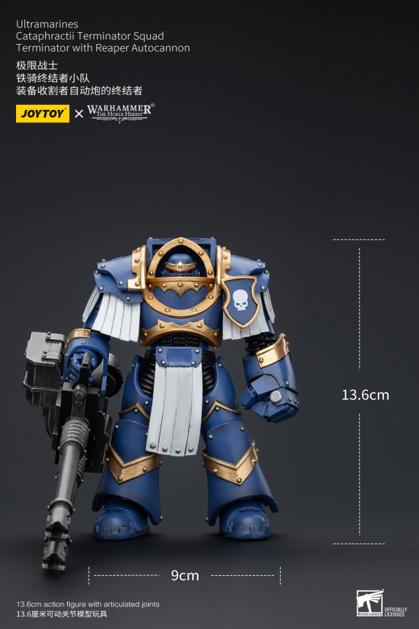 JOYTOY Ultramarines Cataphractii Terminator Squad Terminator with Reaper Autocannon | 6973130377486