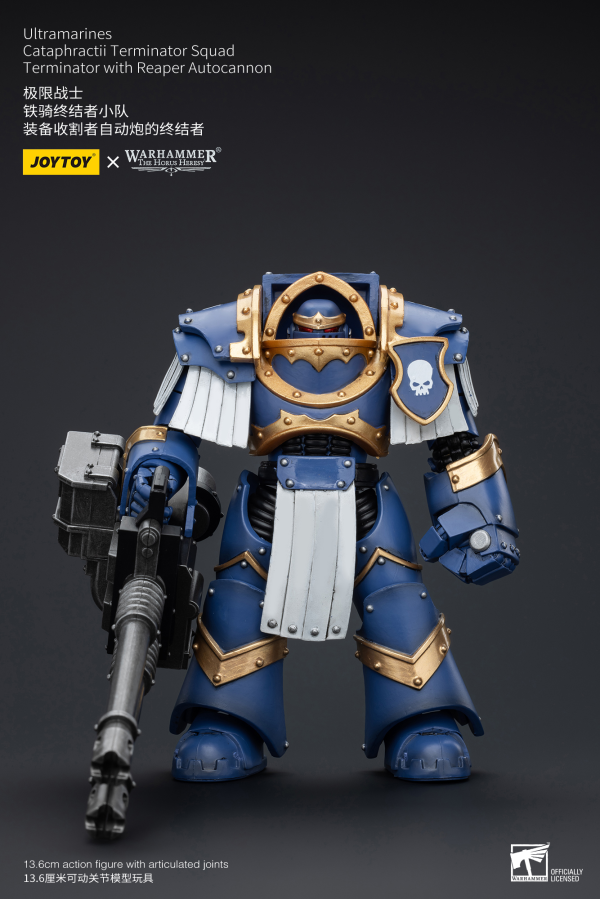 JOYTOY Ultramarines Cataphractii Terminator Squad Terminator with Reaper Autocannon | 6973130377486