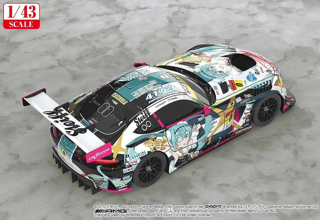 (Rerelease) 1/43rd Scale Good Smile Hatsune Miku AMG: 2018 Final Race Ver.