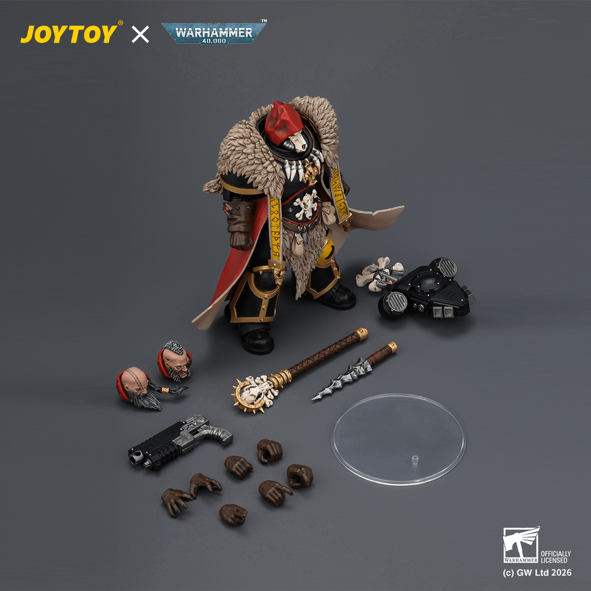 Space Wolves Wolf Priest with Absolvor Bolt Pistol and Crozius