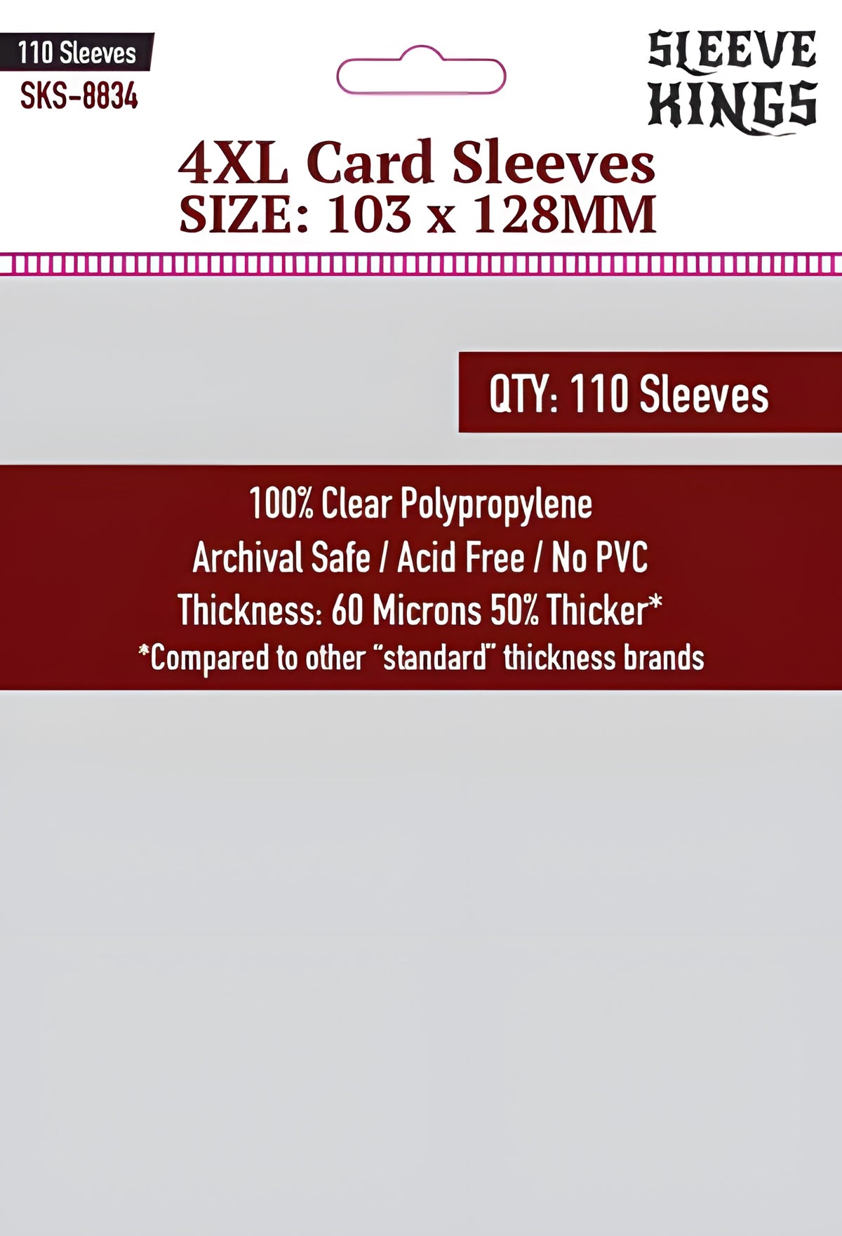 SK '4XL' Sleeves 103MM X 128MM 110CT