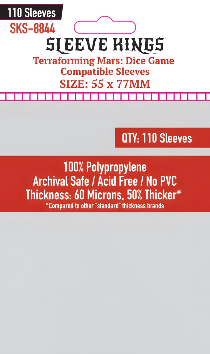 SK 'TM Dice Game Compatible' 55X77MM Sleeves 110CT
