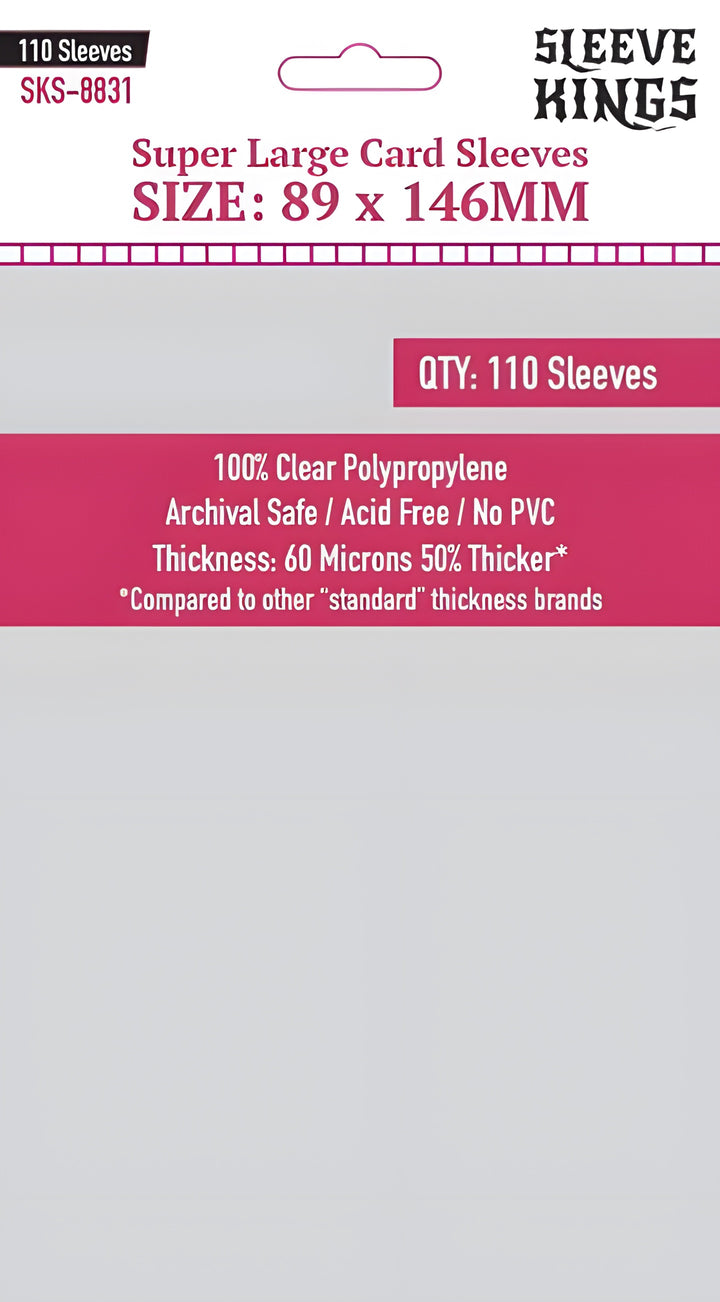 SK 'Super Large' Sleeves 89MM X 146MM 110CT