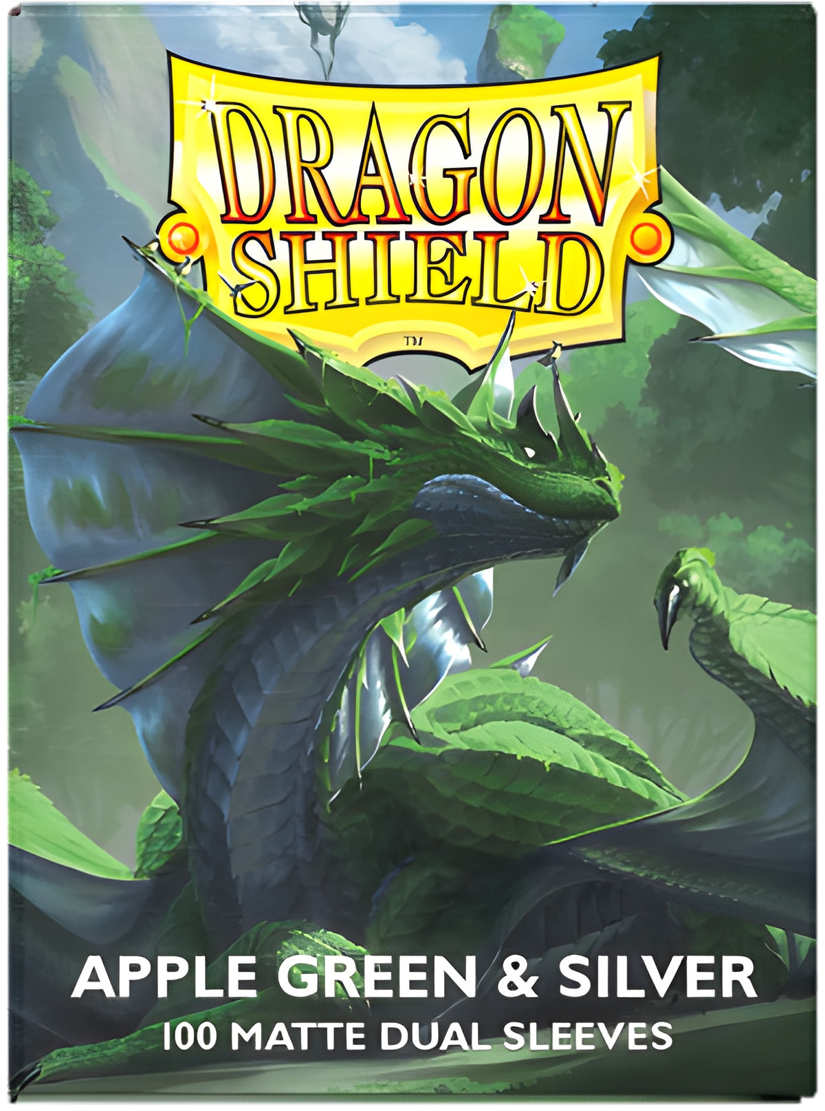 Dragon Shield Sleeves Dual Matte Apple Green and Silver 100CT