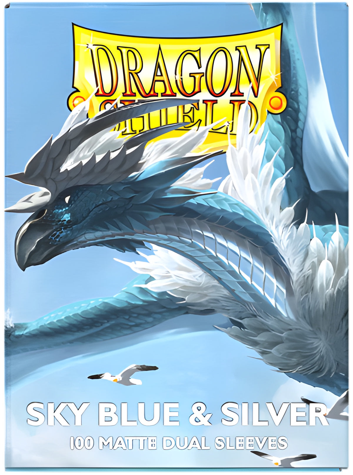 Dragon Shield Sleeves Dual Matte Sky Blue and Silver 100CT
