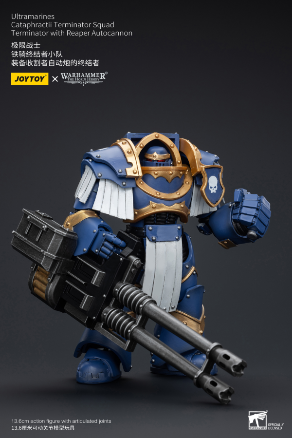 JOYTOY Ultramarines Cataphractii Terminator Squad Terminator with Reaper Autocannon | 6973130377486