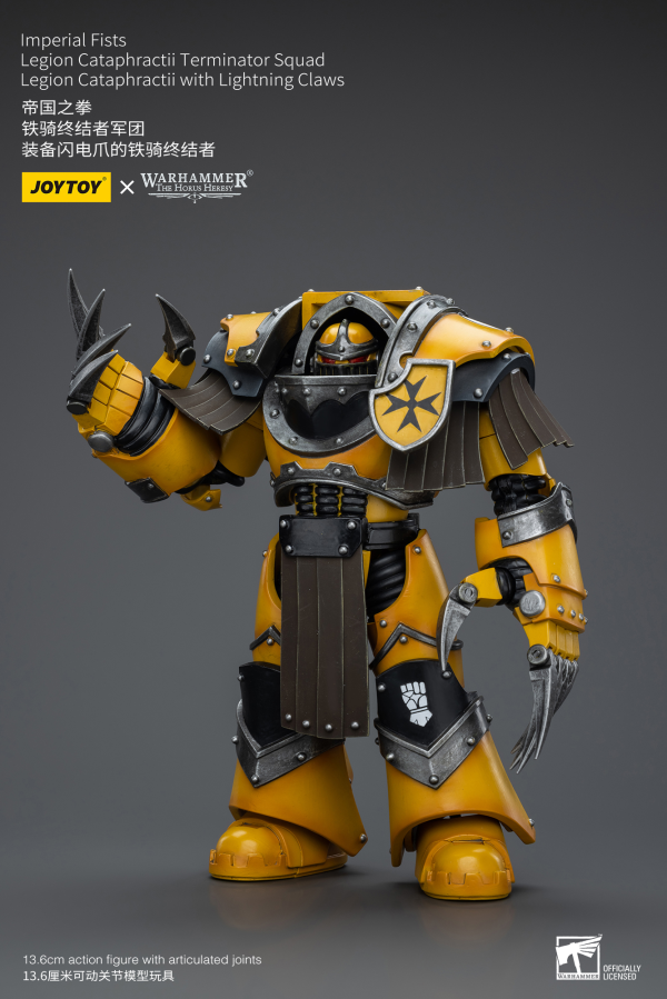 Joy Toy Imperial Fists Legion Cataphractii Terminator Squad Legion Cataphractii with Lightning Claws | 6973130379404