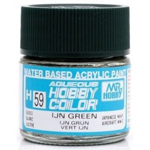 Mr Hobby AQUEOUS HOBBY COLOR - H59 SEMI-GLOSS IJN GREEN (IJN AIRCRAFT) | 4973028738902