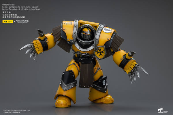 Joy Toy Imperial Fists Legion Cataphractii Terminator Squad Legion Cataphractii with Lightning Claws | 6973130379404