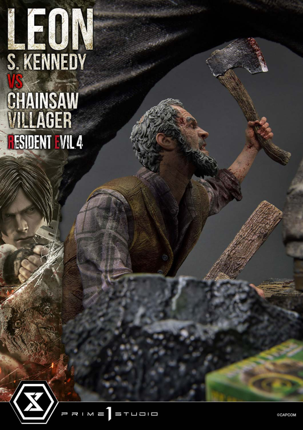 Prime 1 Studio Ultimate Premium Masterline Resident Evil 4 Leon S. Kennedy versus Chainsaw Villager | 4582647120878