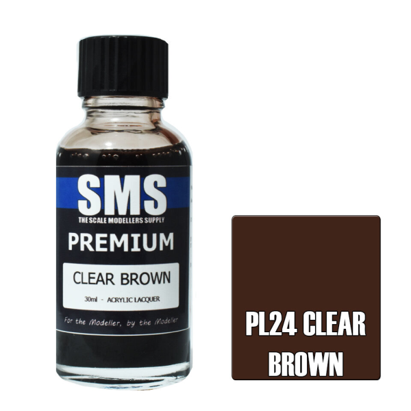 The Scale Modellers Supply (SMS) Premium CLEAR BROWN 30ml | 707959821051