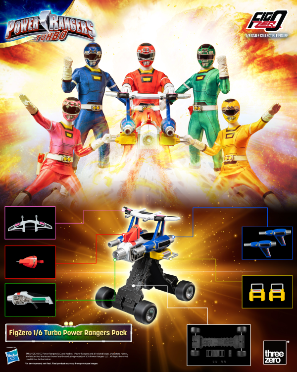 threezero Power Rangers Turbo - FigZero 1/6 Turbo Power Rangers Pack | 4895250815261