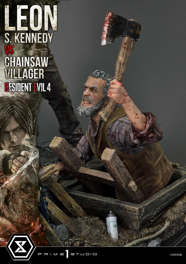 Prime 1 Studio Ultimate Premium Masterline Resident Evil 4 Leon S. Kennedy versus Chainsaw Villager | 4582647120878