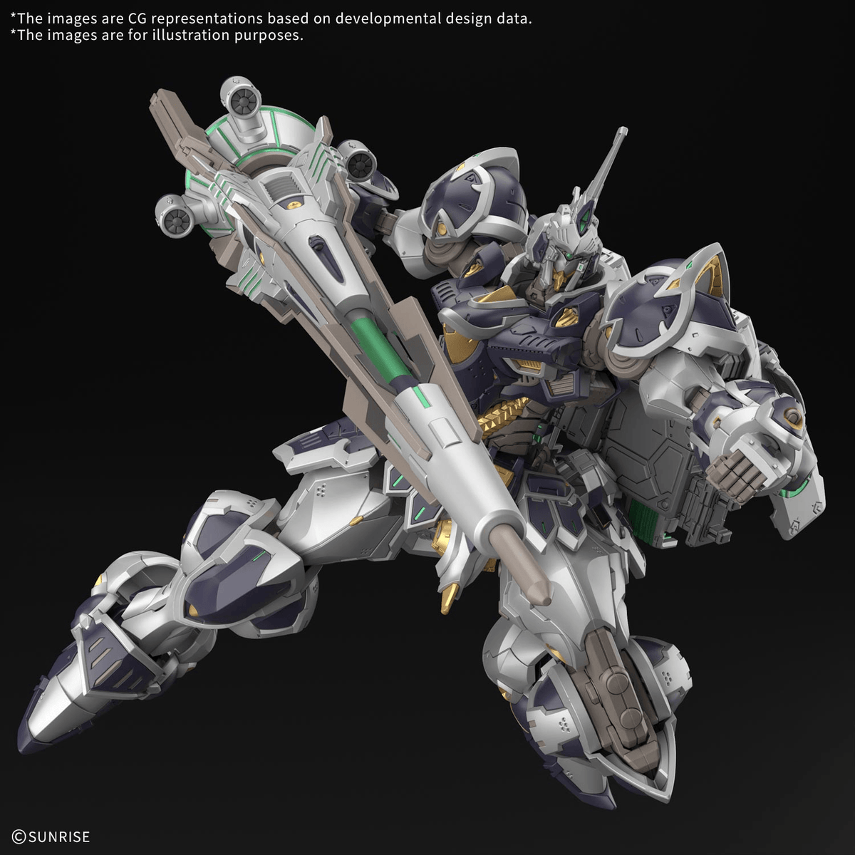 Calice in an action pose with its lance, Gundam Rogue Orbit, Bandai HG 1/144 model kit
