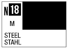 Mr Hobby Acrysion N18 - Steel (Metallic/Primary) | 4973028927139