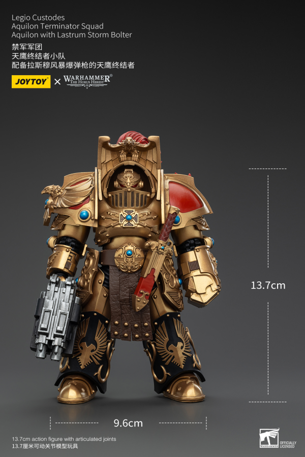 JOYTOY Legio Custodes Aquilon Terminator Squad Aquilon with Lastrum Storm Bolter | 6927054400744