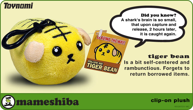 Mameshiba Clip-On - Tiger Beanie