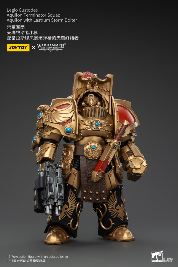 JOYTOY Legio Custodes Aquilon Terminator Squad Aquilon with Lastrum Storm Bolter | 6927054400744