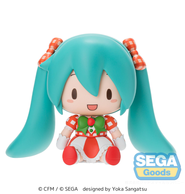 SEGA fuwa petit Hatsune Miku x Love and Berry Dress Up and Dance! Chibi Figure Lovely Strawberry | 4582733440910