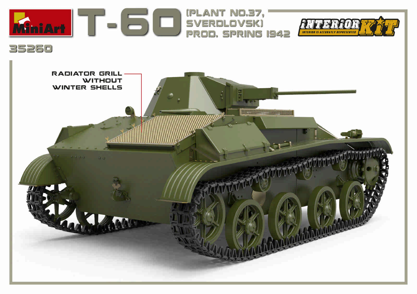 MiniArt 'T-60 (Plant .37) Prod.Spring 1942. Interior Kit' | 4820183312181