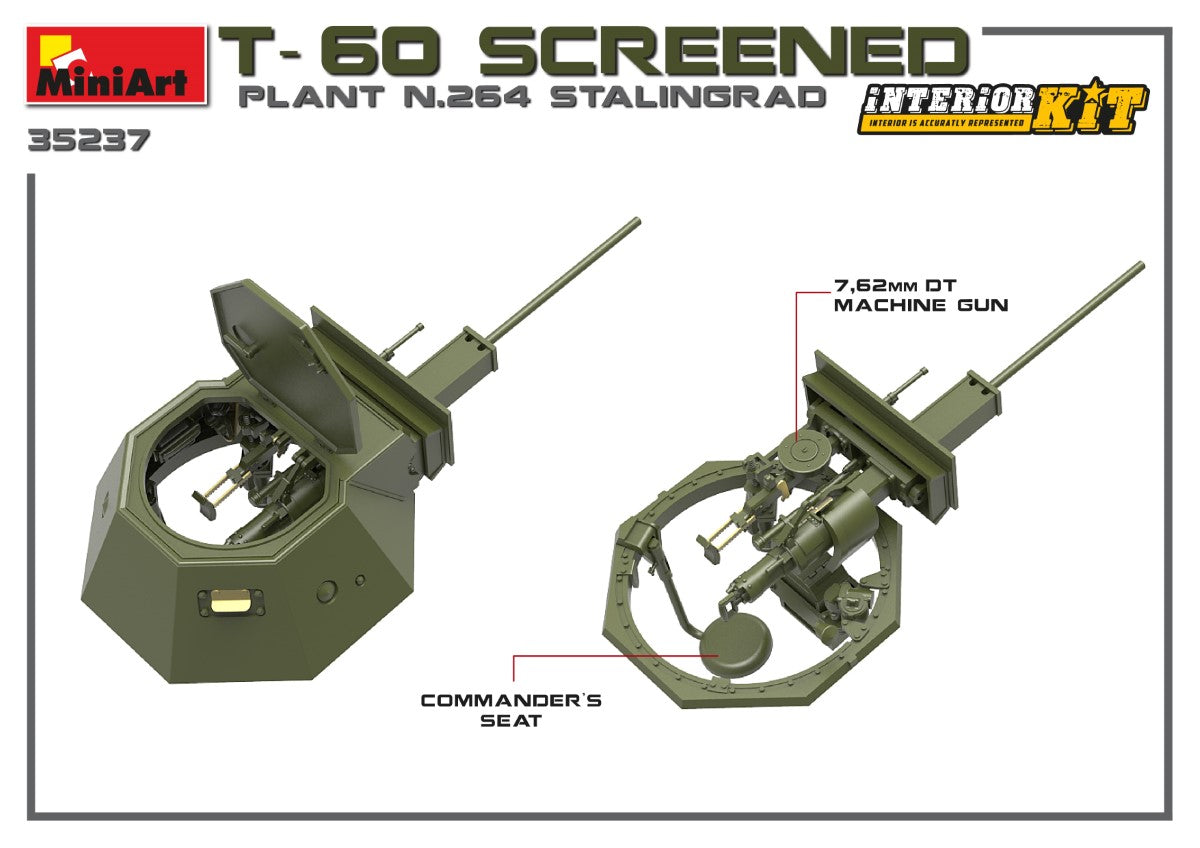 MiniArt T-60Screened(Pl. No.264,Stalingrad) Interior Kit | 4820183313102