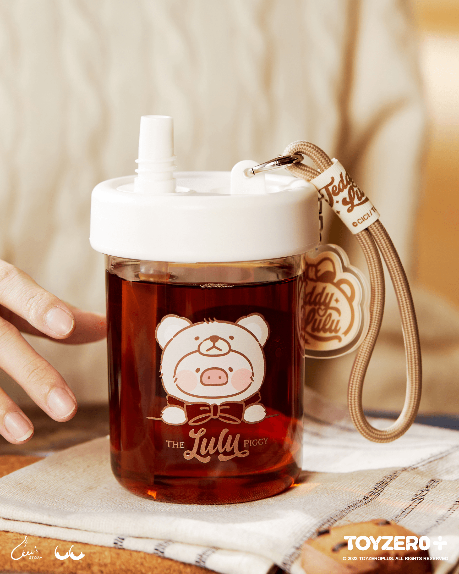 LuLu the Piggy - Teddy LuLu Insulated Water Bottle with Straw | 781005360237