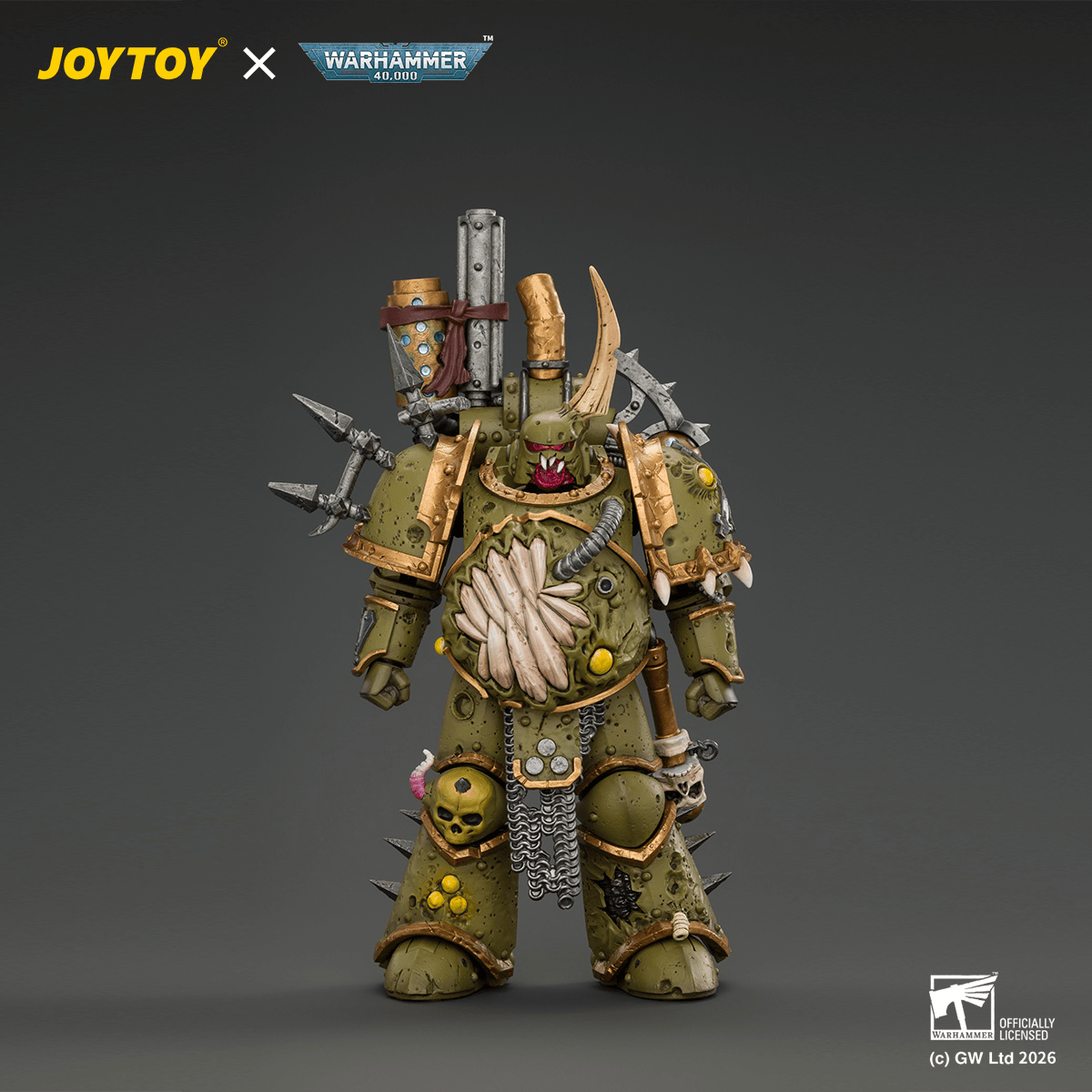 Death Guard Plague Marine 1 with Boltgun and Icon of Despair