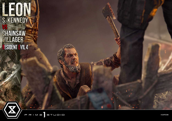 Prime 1 Studio Ultimate Premium Masterline Resident Evil 4 Leon S. Kennedy versus Chainsaw Villager | 4582647120878