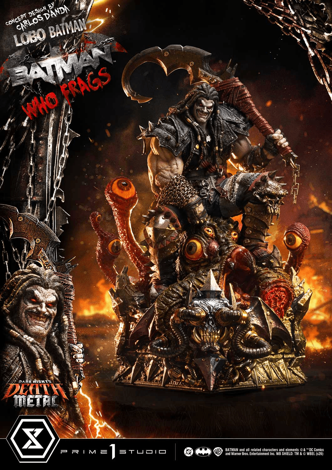 Museum Masterline Dark Nights: Death Metal (Comics) Lobo Batman: Batman Who Frags (Concept design by Carlos D'Anda) Deluxe Version