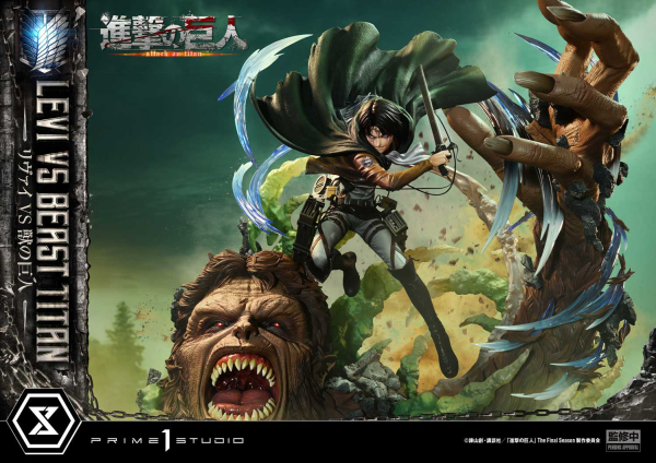 Prime 1 Studio Ultimate Premium Masterline TV animation Attack On Titan Levi versus Beast Titan | 4582647120052