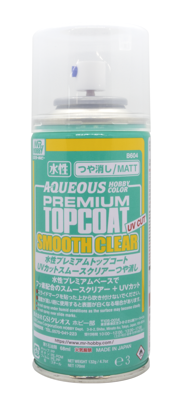 Mr Hobby AQUEOUS PREMIUM TOP COAT UV-CUT SMOOTH CLEAR | 4973028734034