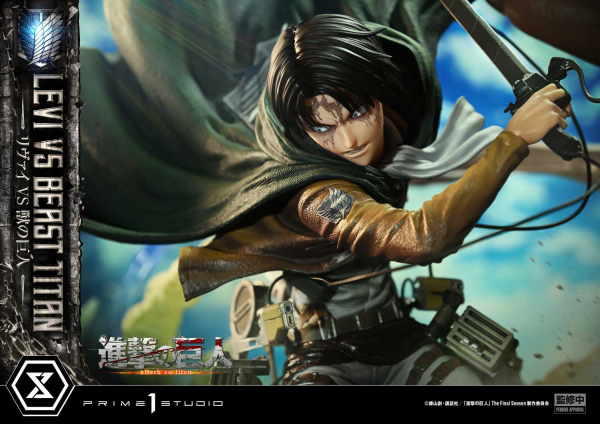 Prime 1 Studio Ultimate Premium Masterline TV animation Attack On Titan Levi versus Beast Titan | 4582647120052