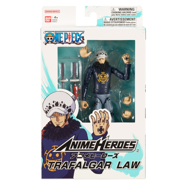 BANDAI Trafalgar Law One Piece, BNTCA Anime Heroes | 0045557369378