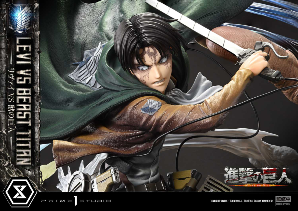 Prime 1 Studio Ultimate Premium Masterline TV animation Attack On Titan Levi versus Beast Titan | 4582647120052