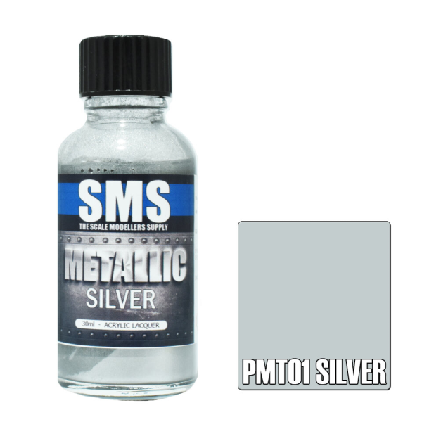 The Scale Modellers Supply (SMS) Metallic SILVER 30ml | 707959821440