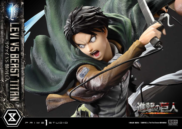Prime 1 Studio Ultimate Premium Masterline TV animation Attack On Titan Levi versus Beast Titan | 4582647120052