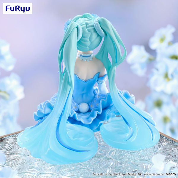 FuRyu Hatsune Miku Noodle Stopper Figure -Flower Fairy Nemophila Pail Blue Color ver.-
