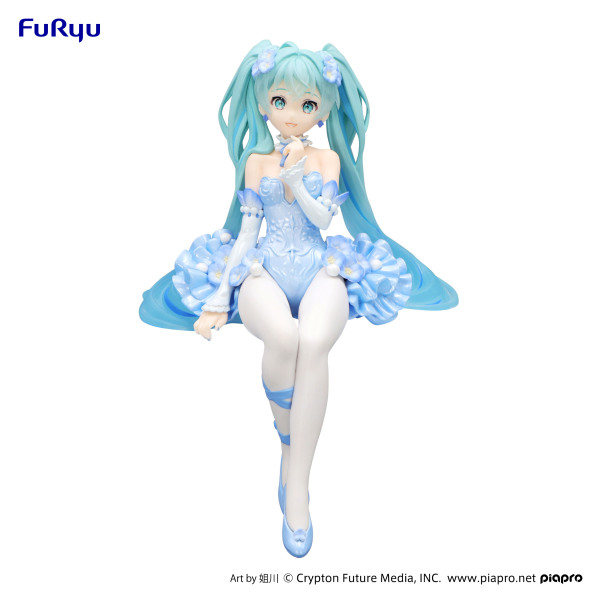 FuRyu Hatsune Miku Noodle Stopper Figure -Flower Fairy Nemophila Pail Blue Color ver.-
