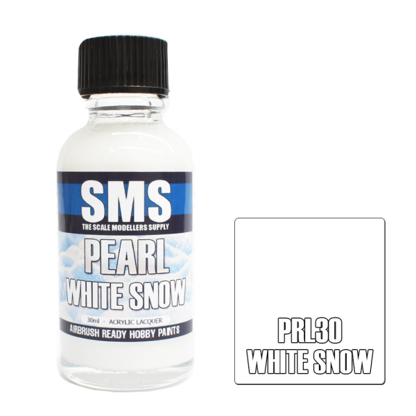 The Scale Modellers Supply (SMS) Pearl WHITE SNOW 30ml | 744109799358